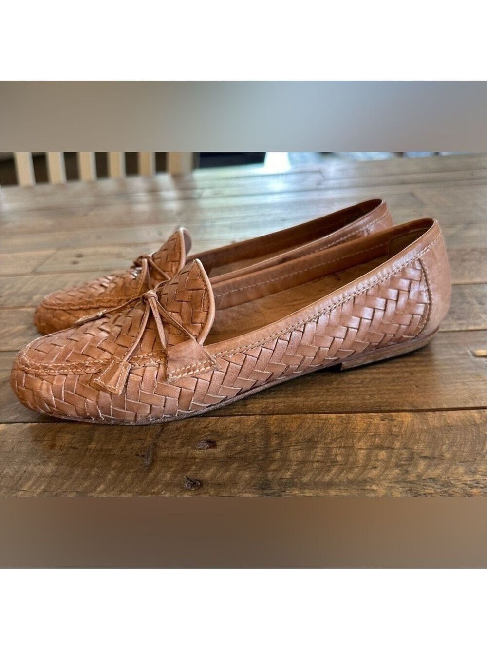 Sesto Meucci Tan Leather Tasseled LoafersSize 6.5N - Picture 2 of 7